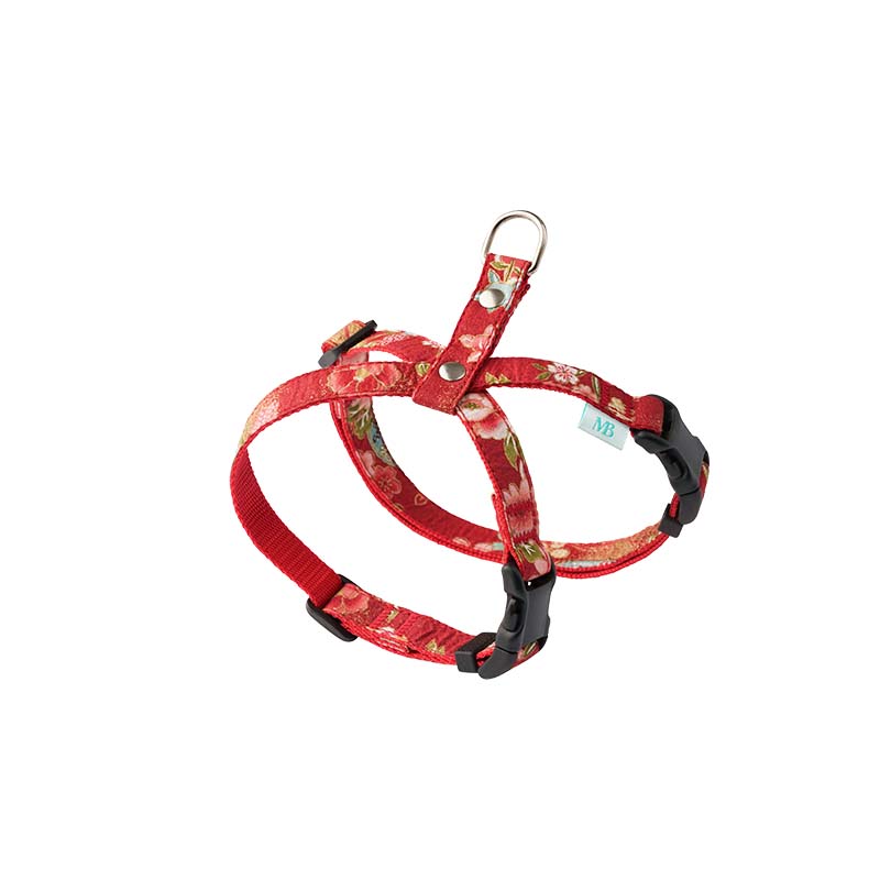 「絆」和風 Ｗワンタッチハーネス【和柄 牡丹】